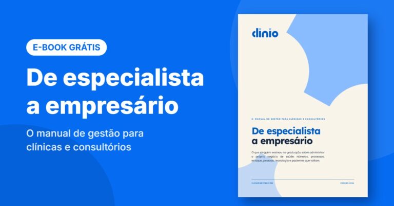 Capa do e-book gratuito De especialista a empresário, da Clinio